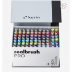 Karin Mega Box Plus – 72 Colours + 3 Blenders, Brush Marker Pro – Water-Based Brushpens Suitable for Painting, Drawing and Handlettering, Multi-Colour, Neon Colours Included - Image 2