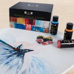 H&B 30 Colors Acrylic Paint Set, 2oz/60ml Bottles, Art Supply Set for Artists, on Painting Canvas Wood Ceramic Fabric - Image 3