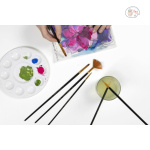 DERWENT ACADEMY TAKLON PAINT BRUSHES LONG HANDLE PACK 6 - Image 2