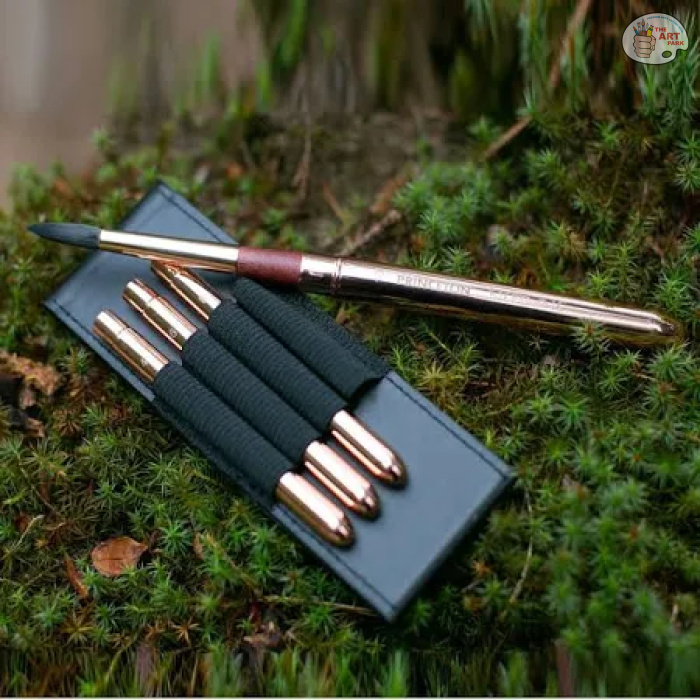 Princeton Neptune Short Handle Travel Round Paintbrush Set (4 x Brushes) - Image 5