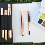 Princeton Neptune Short Handle Travel Round Paintbrush Set (4 x Brushes) - Image 6