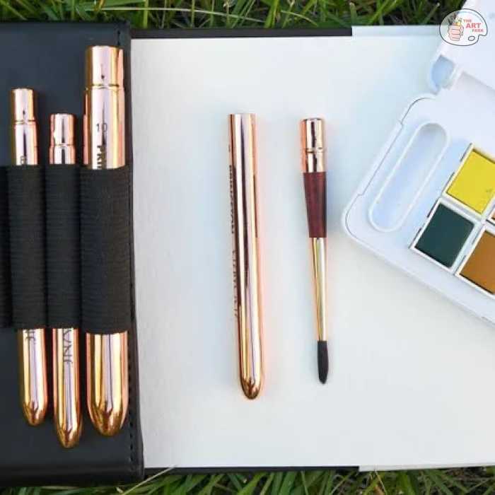 Princeton Neptune Short Handle Travel Round Paintbrush Set (4 x Brushes) - Image 6