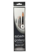 Mont Marte Gallery Series Brush Set Acrylic 4pc - Image 3