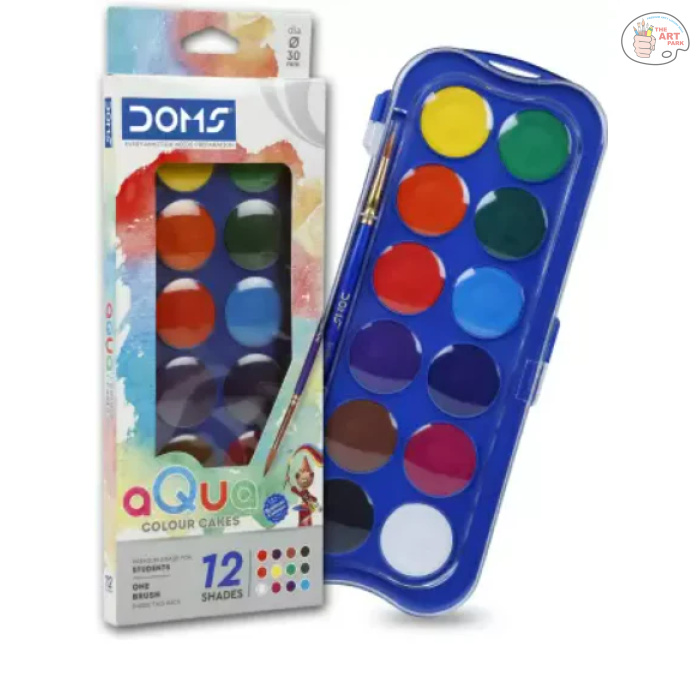 Doms Water Colour Cakes 30mm12 Shades Free Brush Inside - Image 3