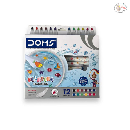 DOMS Floating markers- Set of 12 shades with Spoon