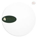 MONALISHA ROUND STRETCHED CANVAS WHITE TRIPLE PRIMED 4"