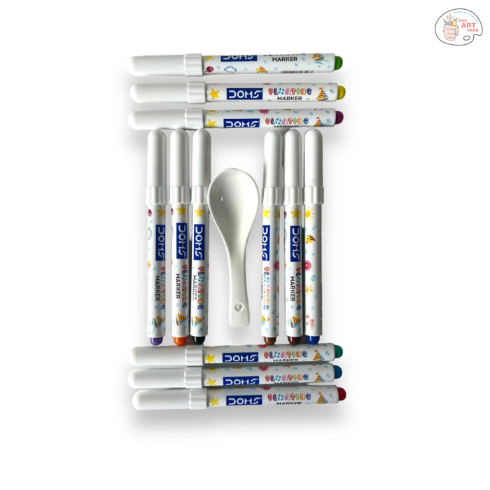 DOMS Floating markers- Set of 12 shades with Spoon - Image 4