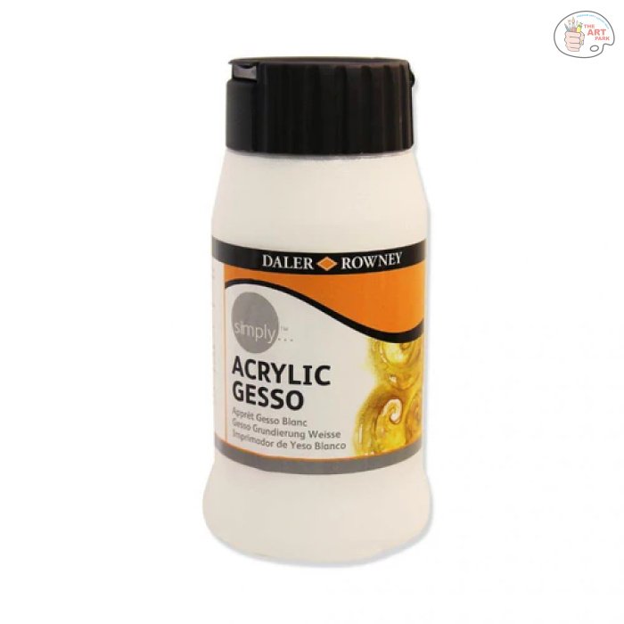 Daler-Rowney Simply 500ml Acrylic Gesso Primer (White) - Image 2
