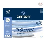 CANSON MONTVAL WATER COLOUR PADS 100 SHEETS 200Gsm COLD PRESSED 25% COTTON 24 x 32 CM