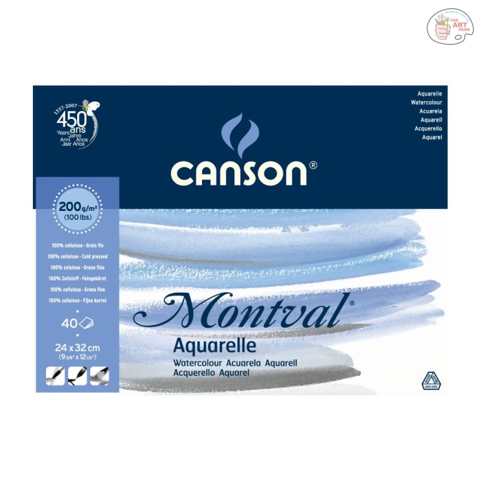 Canson Montval 200 GSM 24 x 32 cm  Pad of 40 Fine Grain Sheets - Image 3