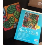 Strathmore 100 Series Black Chalk 9'' x 12'' Black Rough  Pad of 15 Sheets - Image 2