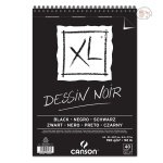 Canson XL Dessin - Black Paper - Smooth + Light Grain 150 GSM A4 (21x 29.7 cm or 8.3 x 11.7'') - Album of 40 Sheets