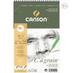 Canson C a' Grain Heavyweight Drawing Paper - Fine Grain 125 GSM A5+ Spiral Pad - 30 Sheets