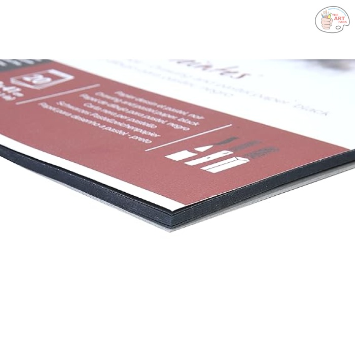 Canson Mi-Teintes 160 GSM Honeycomb Grain 32 x 41 CM Drawing & Pastel Paper Glued Pad (20 Sheets, Black) - Image 3