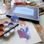 Canson Heritage Cotton 300 GSM Rough 36 x 51 CM Paper Block(White, 20 Sheets) - Image 2