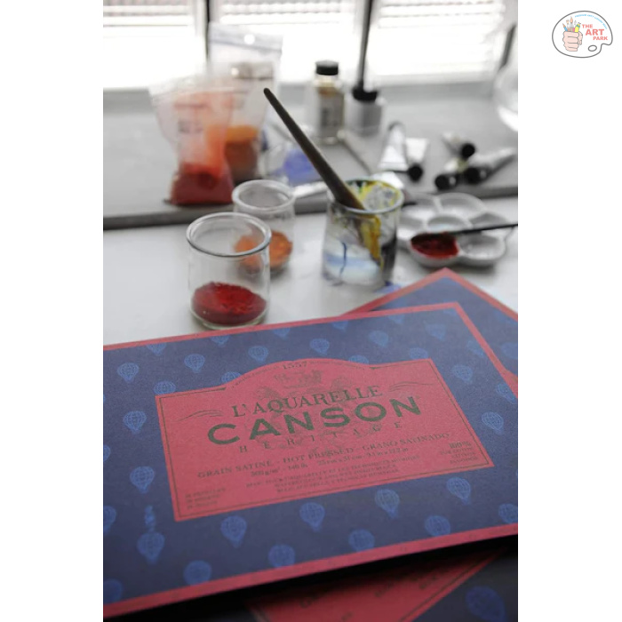 CANSON HERITAGE HOT PRESSED COTTON 300GSM 31 X 41CM PAPER PAD 20 SHEETS - Image 2