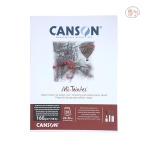 Canson Mi-Teintes 160 GSM Honeycomb Grain 24 x 32 CM Drawing & Pastel Paper Glued Pad (20 Sheets, Black)