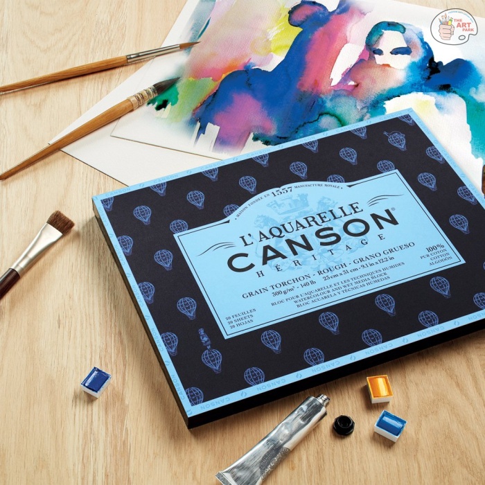 Canson Heritage Cotton 300 GSM Rough 36 x 51 CM Paper Block(White, 20 Sheets) - Image 4
