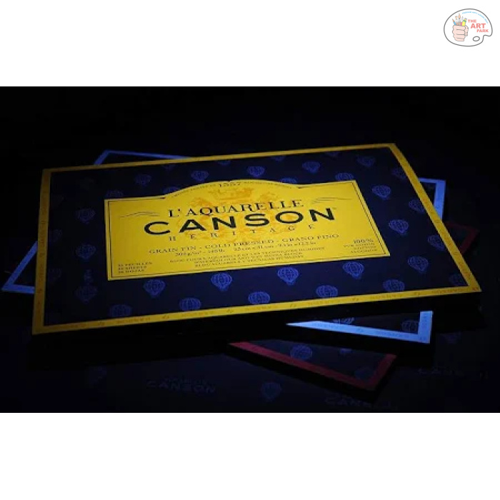 Canson Heritage Cotton 300 GSM Cold Pressed 46 x 61 CM Paper Block(White, 20 Sheets) - Image 2