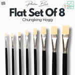 Stationerie LH Flat Chungking Hog Brush Set Of 8