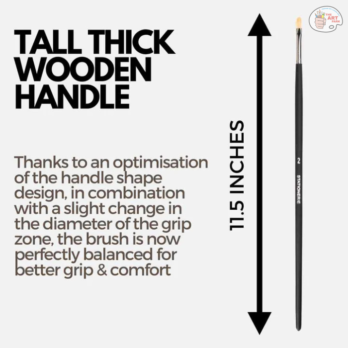 Stationerie LH Flat Chungking Hog Brush Set Of 8 - Image 3