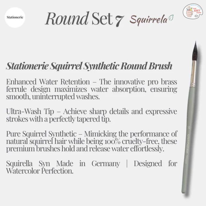 Stationerie Squirrel Synthetic Round Set of 7 - Image 4