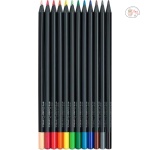 Faber-Castell Black Edition Colored Pencils - 12 Count, Black Wood and Super Soft Core Lead, Professional Quality Colored Pencils for Adult Coloring, Artists and Beginners - Image 3