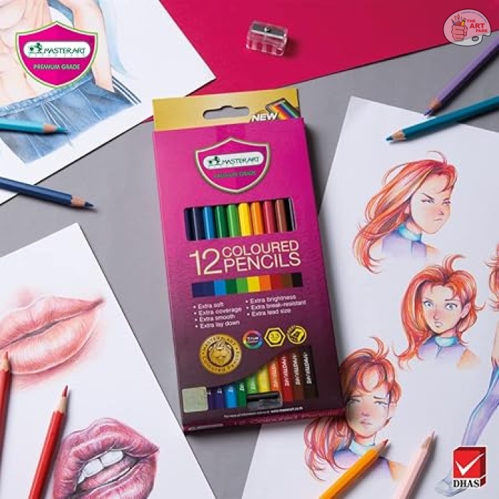 MASTER ART Premium Grade Coloured Pencils 12 - Image 2