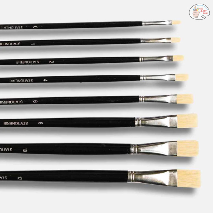 Stationerie LH Flat Chungking Hog Brush Set Of 8 - Image 5