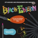 Faber-Castell Black Edition Colored Pencils - 12 Count, Black Wood and Super Soft Core Lead, Professional Quality Colored Pencils for Adult Coloring, Artists and Beginners - Image 4