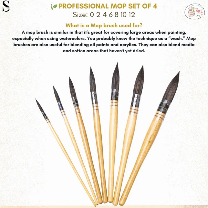 Stationerie Mop Brush Set Of 7 - Image 3