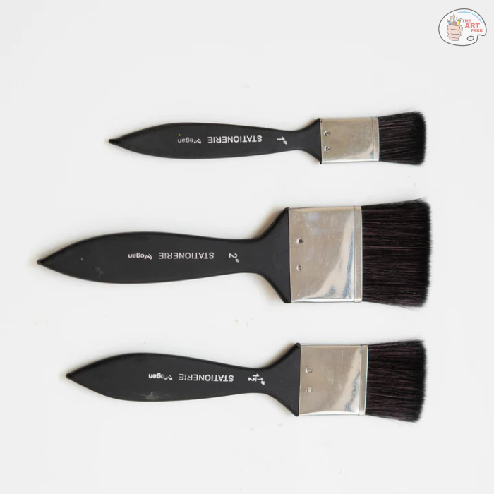 Stationerie Wash Inch Brush Set of 3 Squirrel Synthetic - Image 2