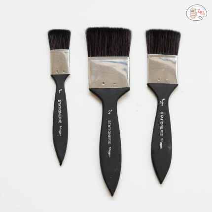 Stationerie Wash Inch Brush Set of 3 Squirrel Synthetic
