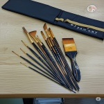 PAN ART Synergy XT Brush Set – 13 Brushes with Zipper Case - Image 4