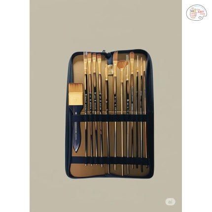 PAN ART Synergy XT Brush Set – 13 Brushes with Zipper Case