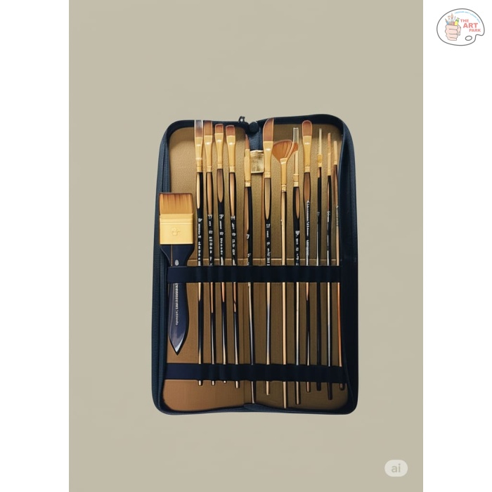 WhatsApp Image 2025-08-21 at 1.45.13 PM PAN ART Synergy XT Brush Set – 13 Brushes with Zipper Case - Image 1