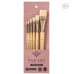 Panart Professional Short Flat Interlocked Brush Set – 6 pcs