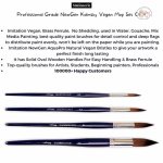 Stationerie Aquapro Kolinsky Vegan Mops Set Of 4 - Image 2