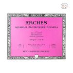 Arches Watercolour Paper Blocks | Hot Pressed Natural White | for Watercolor, Acrylic Painting, Gouache and Poster Color Painting | 300 GSM, 41 x 51 cm- 20 Sheets