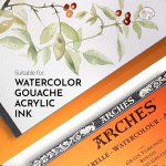 Arches Watercolour Paper Blocks | Rough Natural White | for Watercolor, Acrylic Painting, Gouache and Poster Color Painting | 300 GSM, 20 x 26 cm- 20 Sheets - Image 4