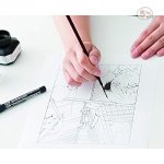 ZIG KURETAKE Cartoonist MENSO Brush Medium (CNJT100-2) for Manga & Cartooning .Great for Professional Artists, Hobbyists, Art Students, Art Teachers and Calligraphers. Made In Japan - Image 4