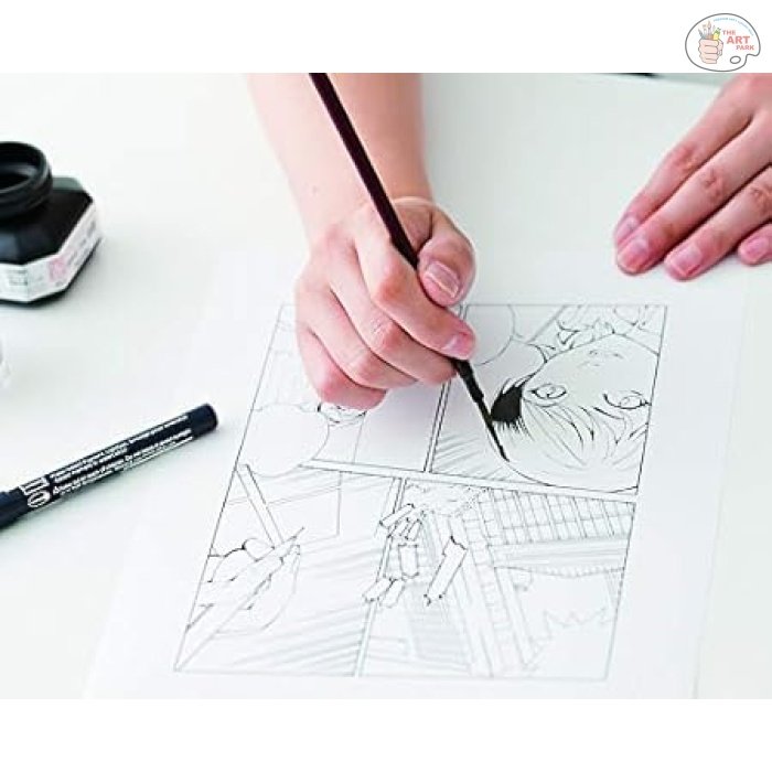 ZIG KURETAKE Cartoonist MENSO Brush Medium (CNJT100-2) for Manga & Cartooning .Great for Professional Artists, Hobbyists, Art Students, Art Teachers and Calligraphers. Made In Japan - Image 4