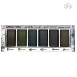 KURETAKE GANSAI TAMBI WATERCOLOUR GRAPHITE SET OF 6 MADE IN JAPAN