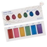 KURETAKE GANSAI TAMBI WATERCOLOUR GEM COLOUR SET OF 6 MADE IN JAPAN - Image 2