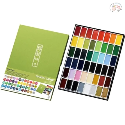 kuretake gansai tambi watercolor pans set of 48 colors