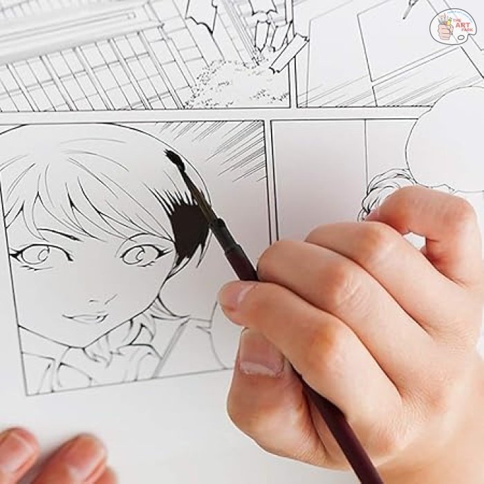 ZIG KURETAKE Cartoonist MENSO Brush Medium (CNJT100-2) for Manga & Cartooning .Great for Professional Artists, Hobbyists, Art Students, Art Teachers and Calligraphers. Made In Japan - Image 6