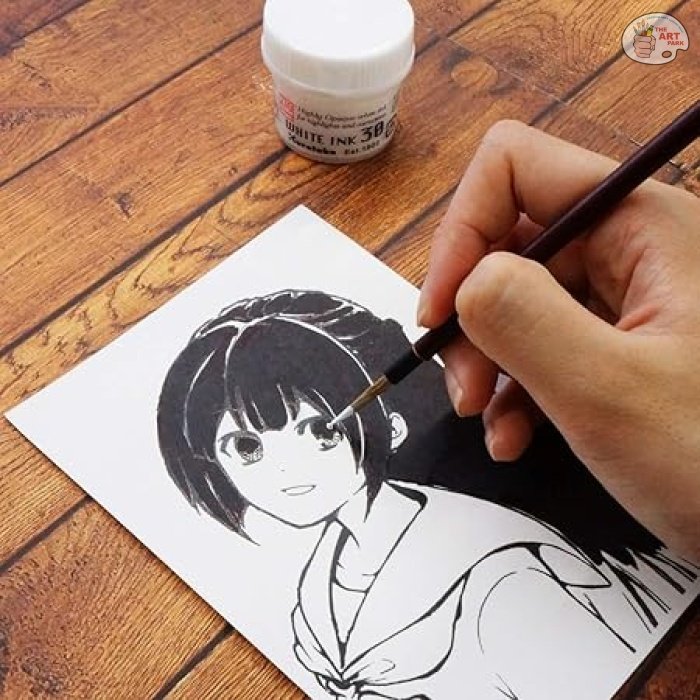 ZIG KURETAKE Cartoonist MENSO Brush Medium (CNJT100-2) for Manga & Cartooning .Great for Professional Artists, Hobbyists, Art Students, Art Teachers and Calligraphers. Made In Japan - Image 7