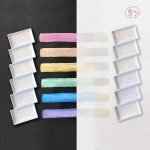 KURETAKE GANSAI TAMBI WATERCOLOUR OPAL COLOURS SET OF 6 MADE IN JAPAN - Image 2