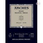 ARCHES VELIN 200GSM CREAM COLD PRESSED PAD - 16 SHEETS -4 CUT EDGES