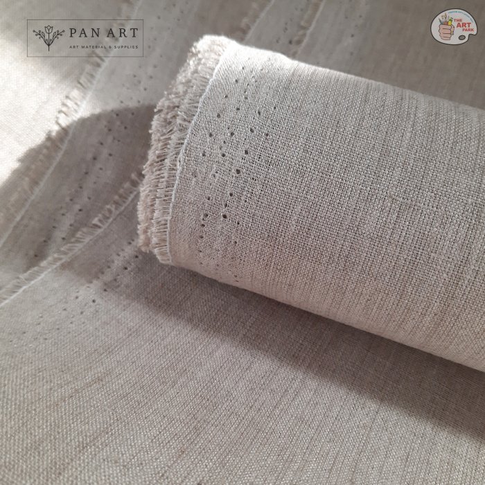 PAN ART LN06/40 100% Linen Primed Canvas Roll 107cm 42in 5mtr - Image 2
